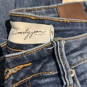 CJLA Landon skinny jeans, raw hem, size 9, dark blue